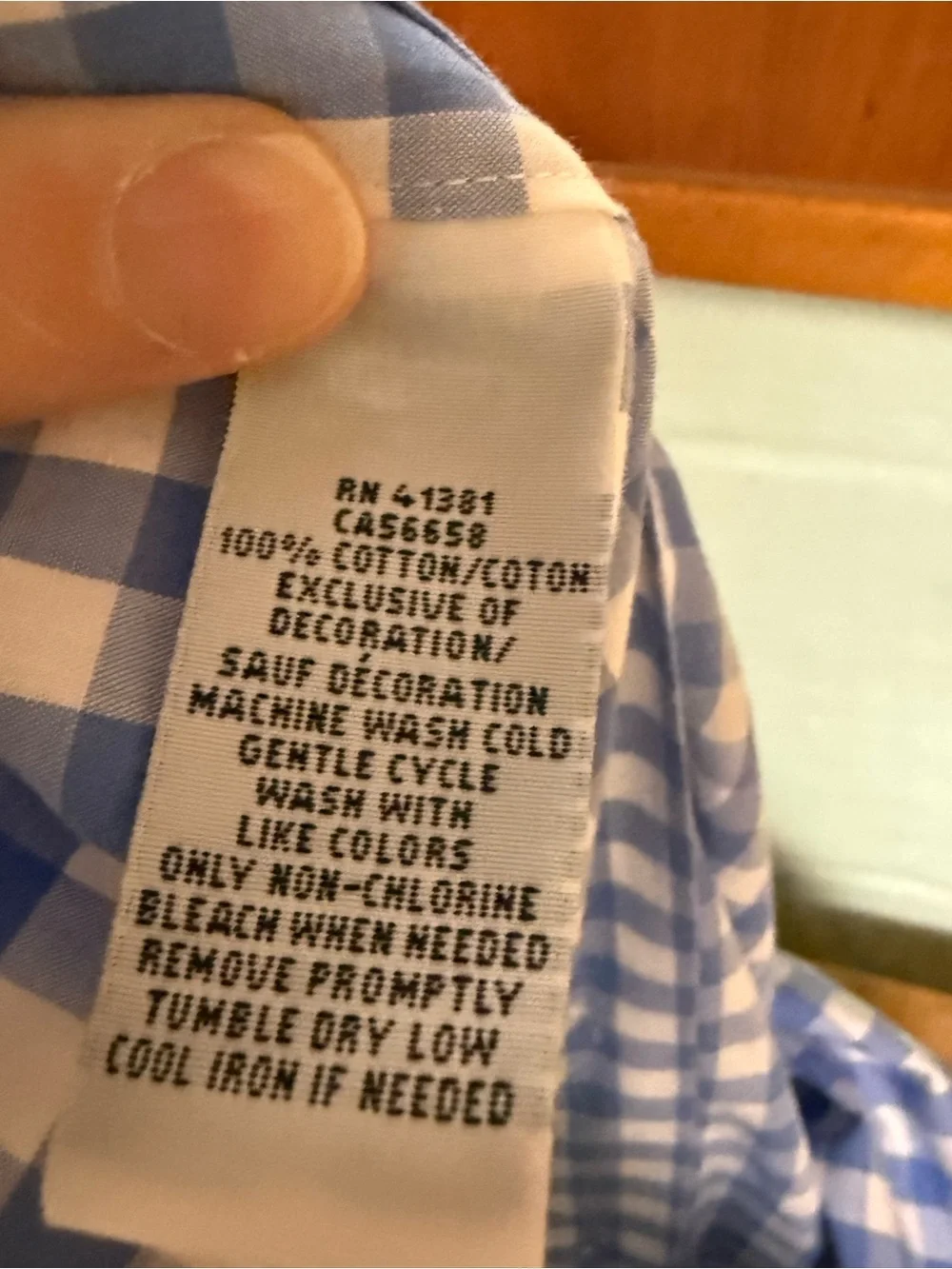 Polo Ralph Lauren Men’s Blue Gingham Check Shirt M Non-Iron